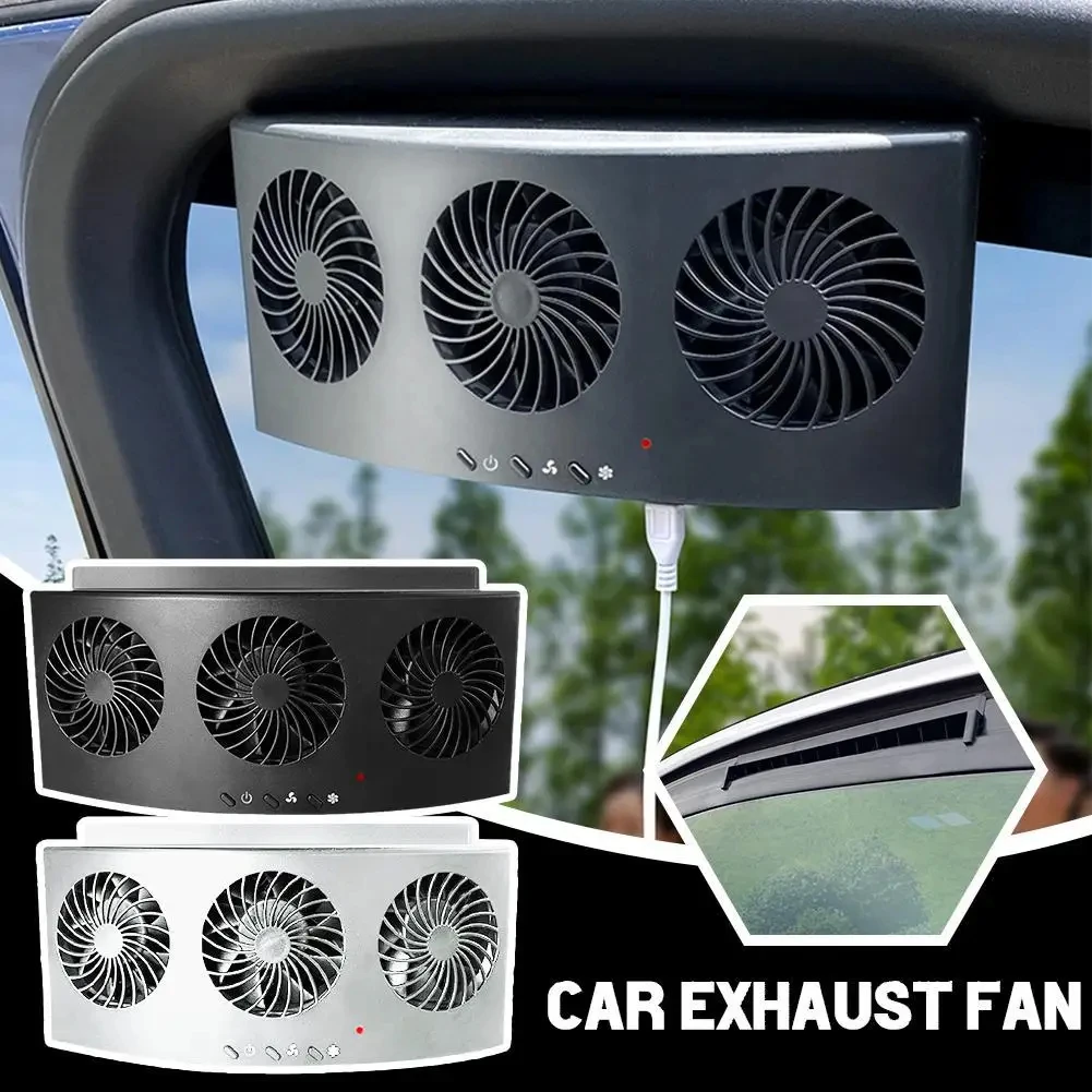 Renewable Energy Fan - Araba egzoz fanı USB şarj edilebilir/güneş