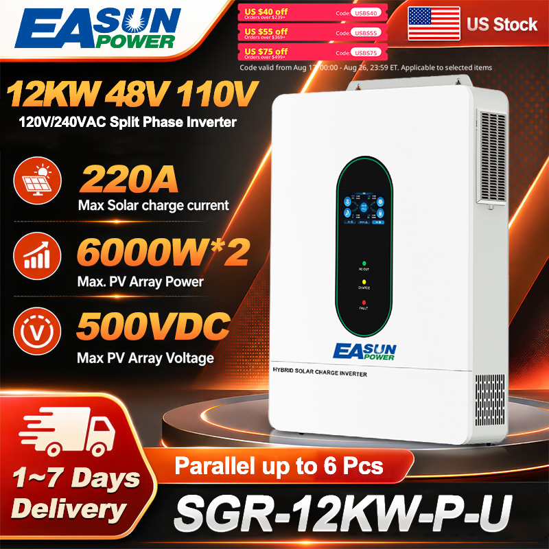 Flexible Solar Panel - EASUN US 12KW 12000W Bölünmüş Fazlı