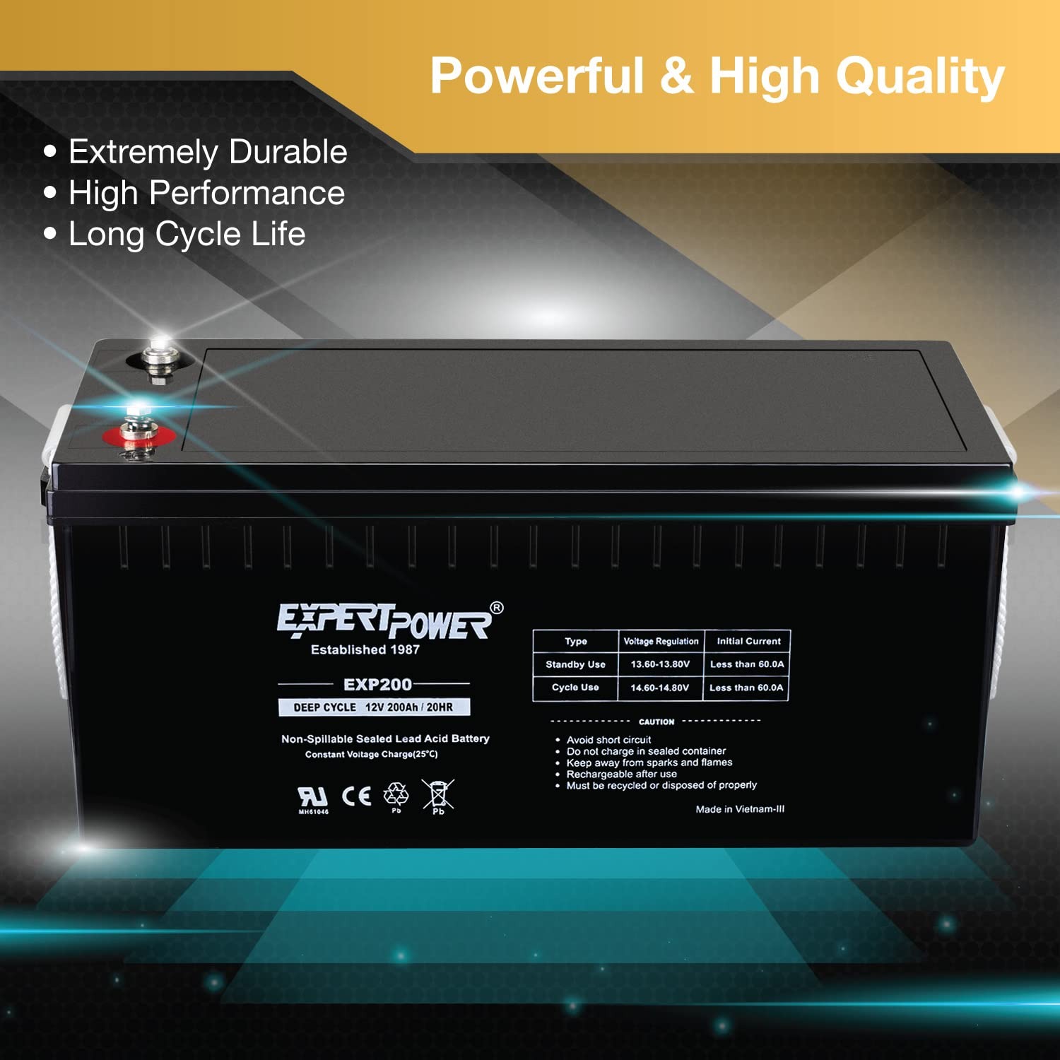 Agm Deep Cycle Battery - EXP200 12V 200Ah AGM Derin Deşarj