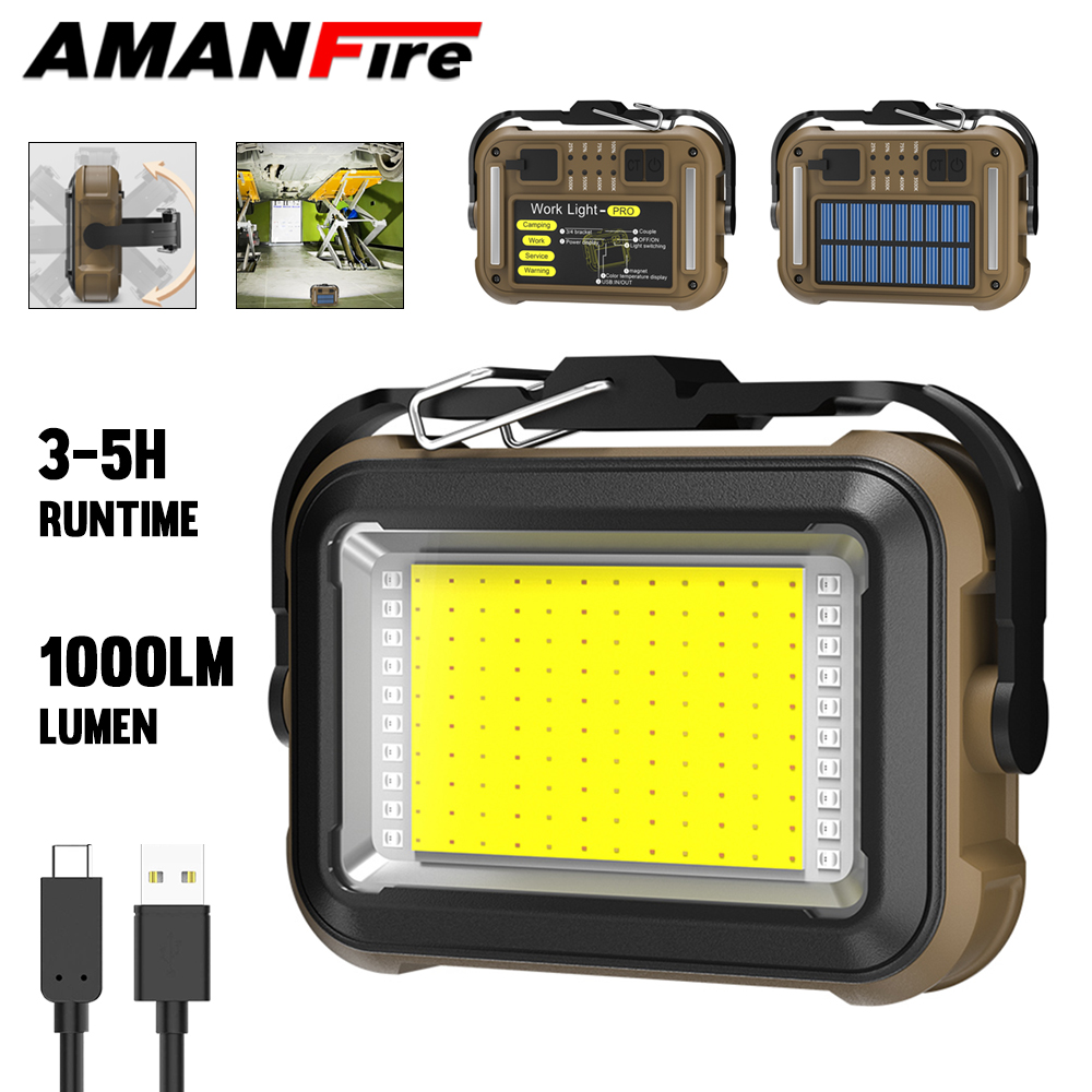 Renewable Energy Kits - Amanfire TZD-03 Çalışma Işığı 1000LM Güneş