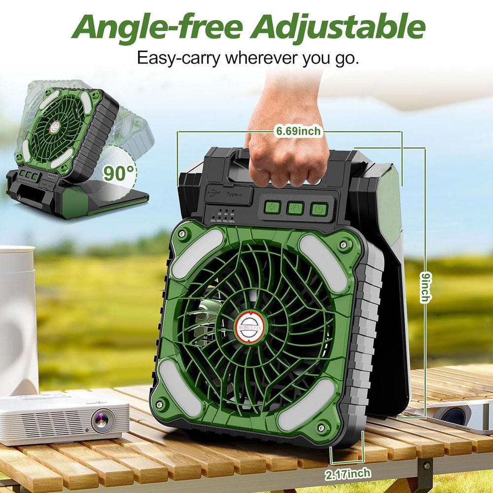 Fan ile 10000mAh güneş enerjil - Renewable Energy Fan incelemesi ve fiyatı