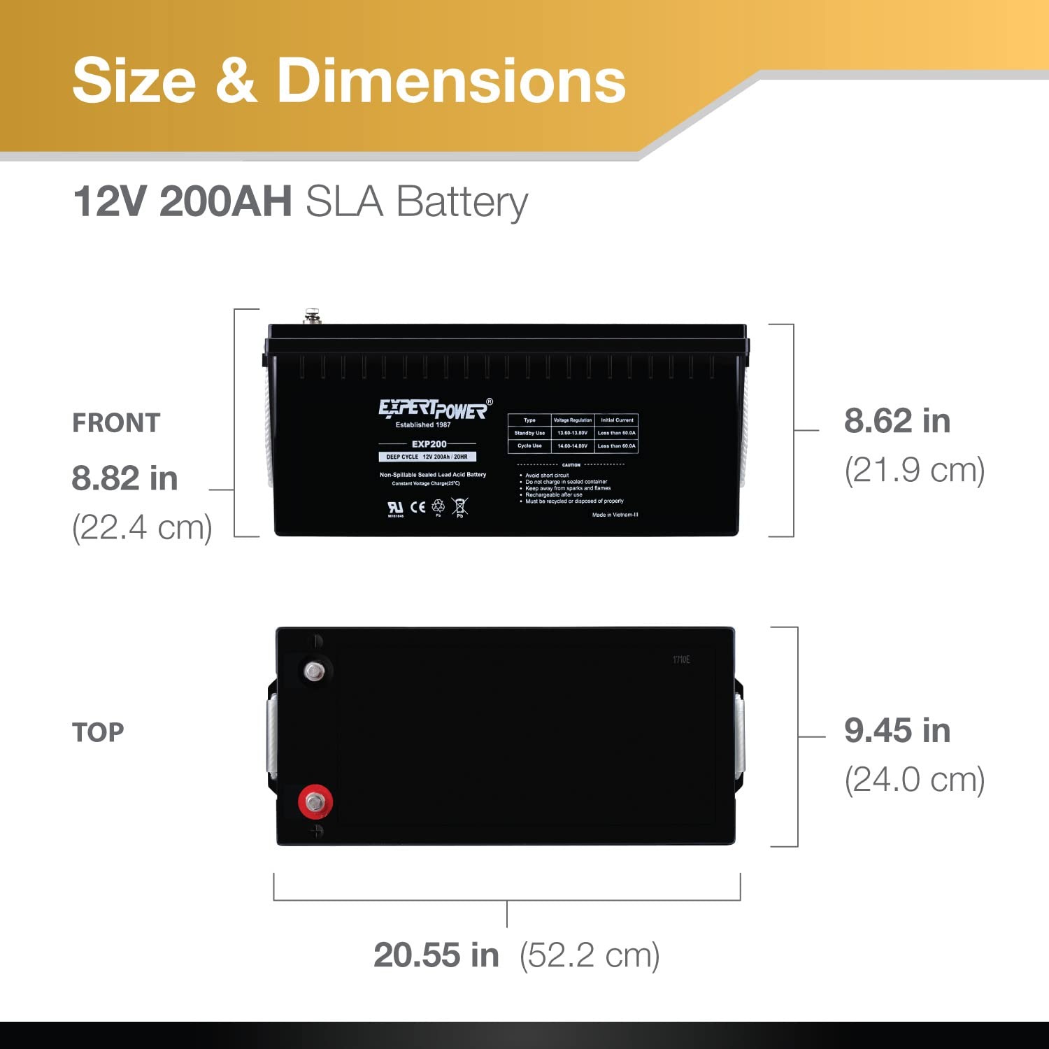 EXP200 12V 200Ah AGM Derin Deş - Agm Deep Cycle Battery incelemesi ve fiyatı