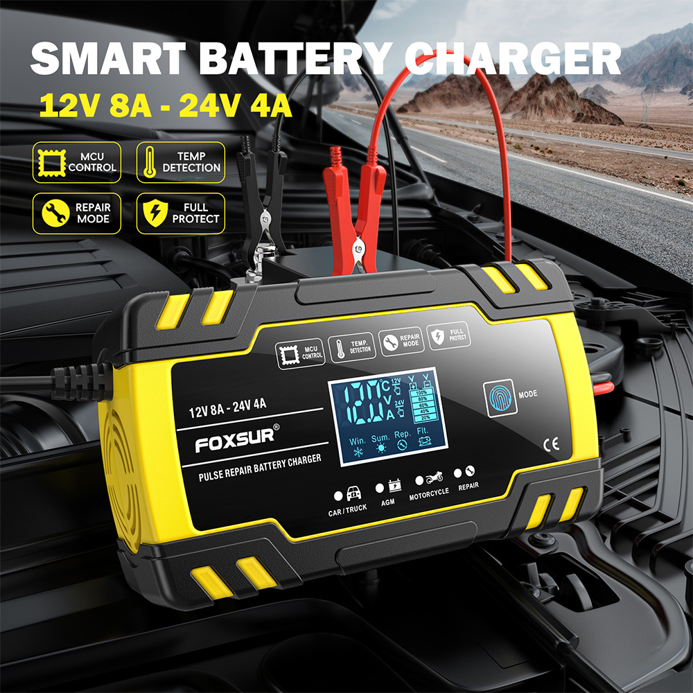 FOXSUR FBC122408D 12V 8A 24V 4 - Agm Deep Cycle Battery incelemesi ve fiyatı