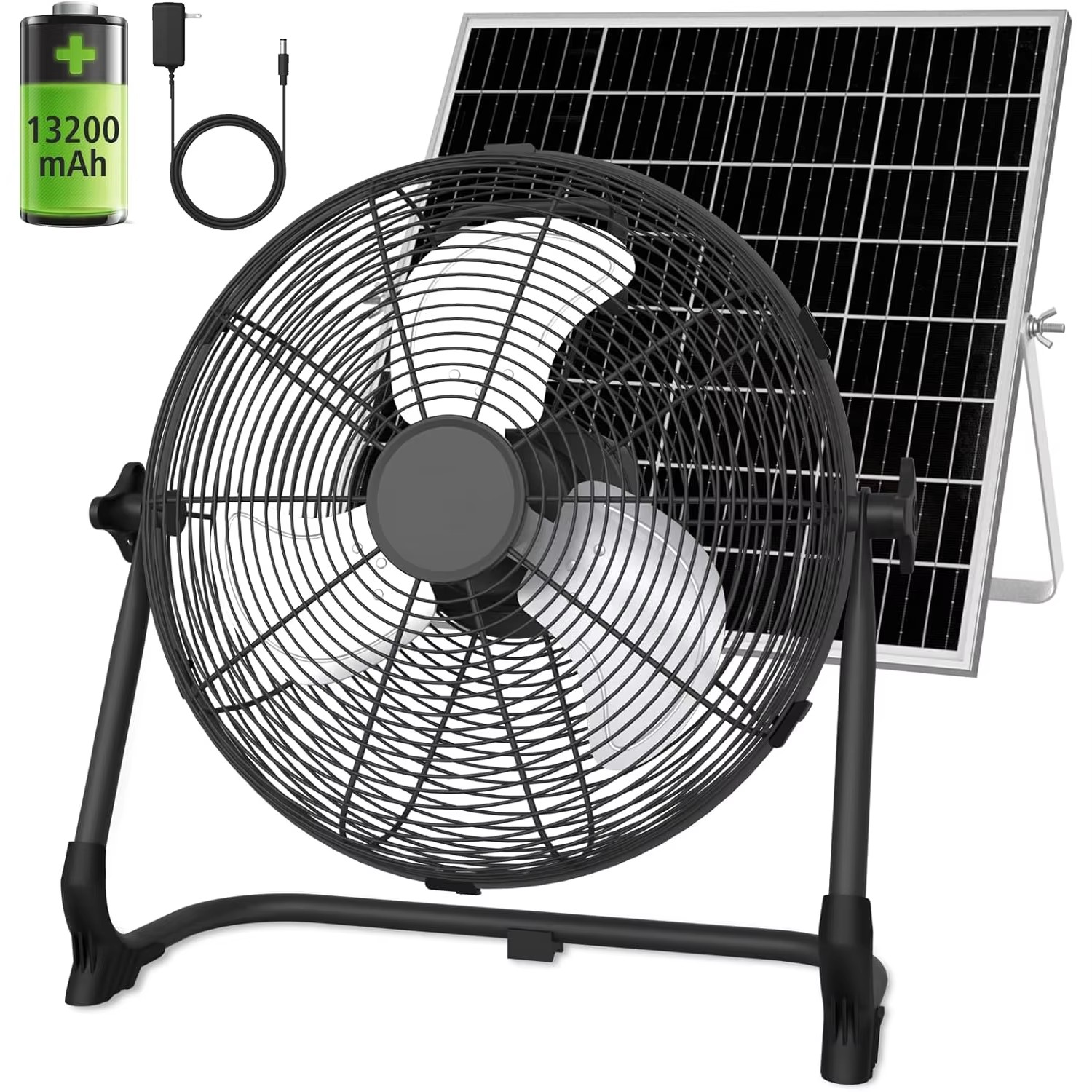 12 inç Taşınabilir Güneş Enerj - Renewable Energy Fan incelemesi ve fiyatı